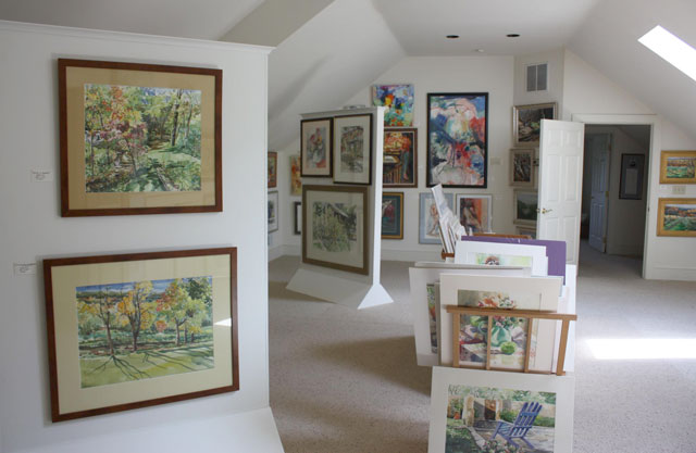 View of the artist's gallery