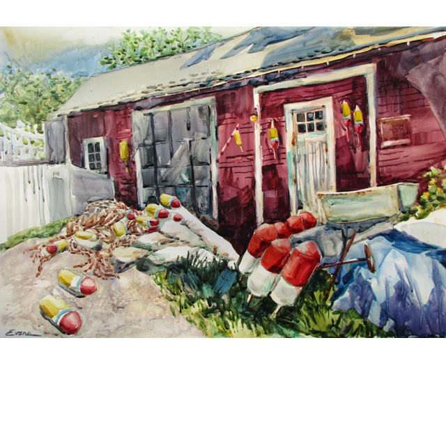 maine watercolor